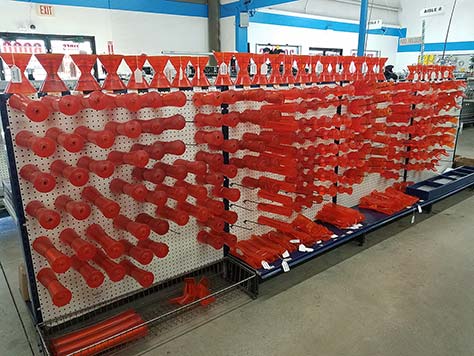 full line of Stoltz Super Polyurethane boat trailer rollers at American Discount Marine